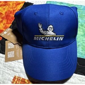 Michelin Tires Strapback Blue Hat Adjustable Baseball Cap BRAND NEW W/ TAGS!